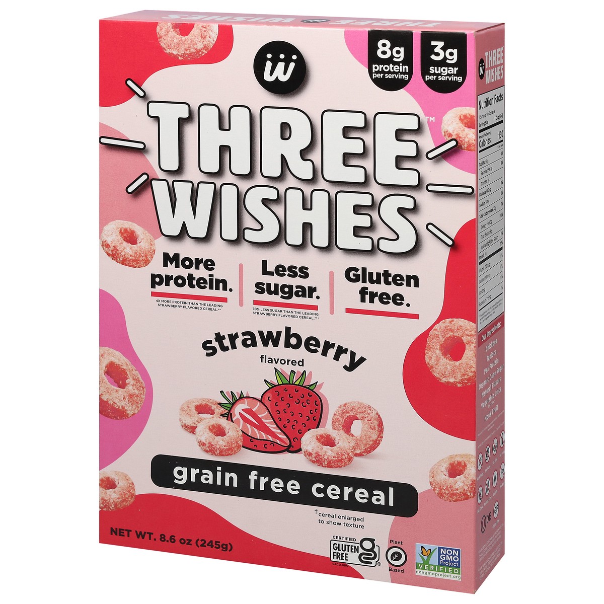 slide 6 of 9, Three Wishes Strawberry Cereal, 1 ct
