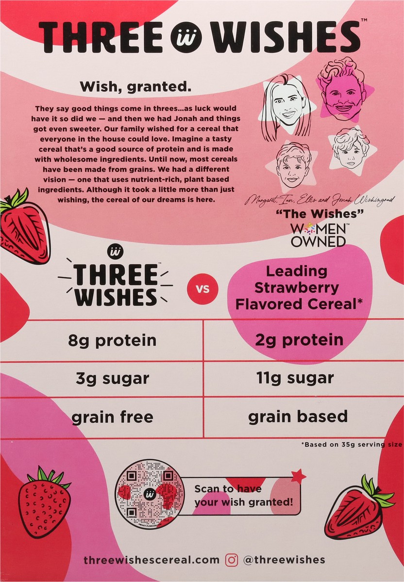 slide 4 of 9, Three Wishes Strawberry Cereal, 1 ct