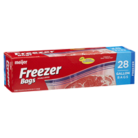 slide 3 of 29, Meijer Re-Closable Double Zipper Freezer Bags, Gallon, 28 ct