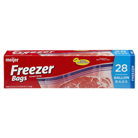 slide 15 of 29, Meijer Re-Closable Double Zipper Freezer Bags, Gallon, 28 ct