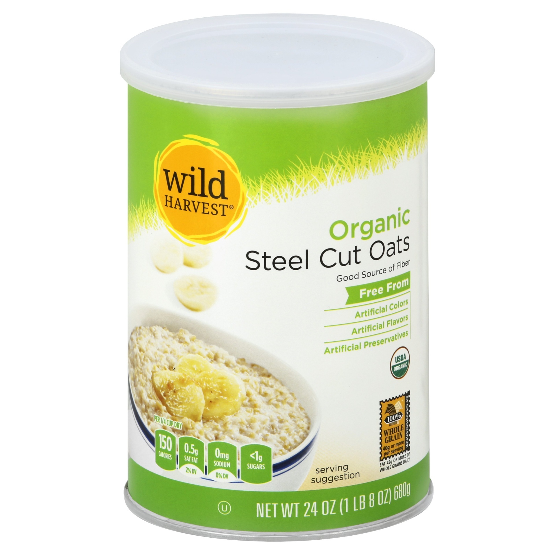 slide 1 of 1, Wild Harvest Organic Steel Cut Oats, 24 oz