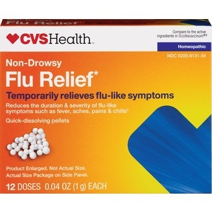 slide 1 of 1, CVS Health All Natural Flu Relief Quick Dissolving Pellets, 12 ct