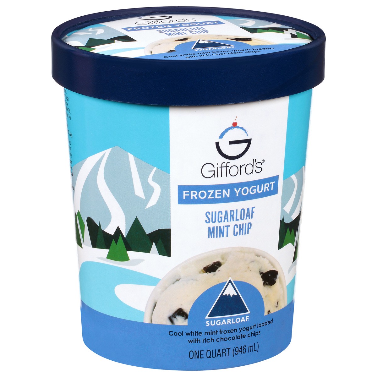 slide 2 of 9, Gifford's Ice Cream Yogurt Sugar Mint Chip, 32 fl oz