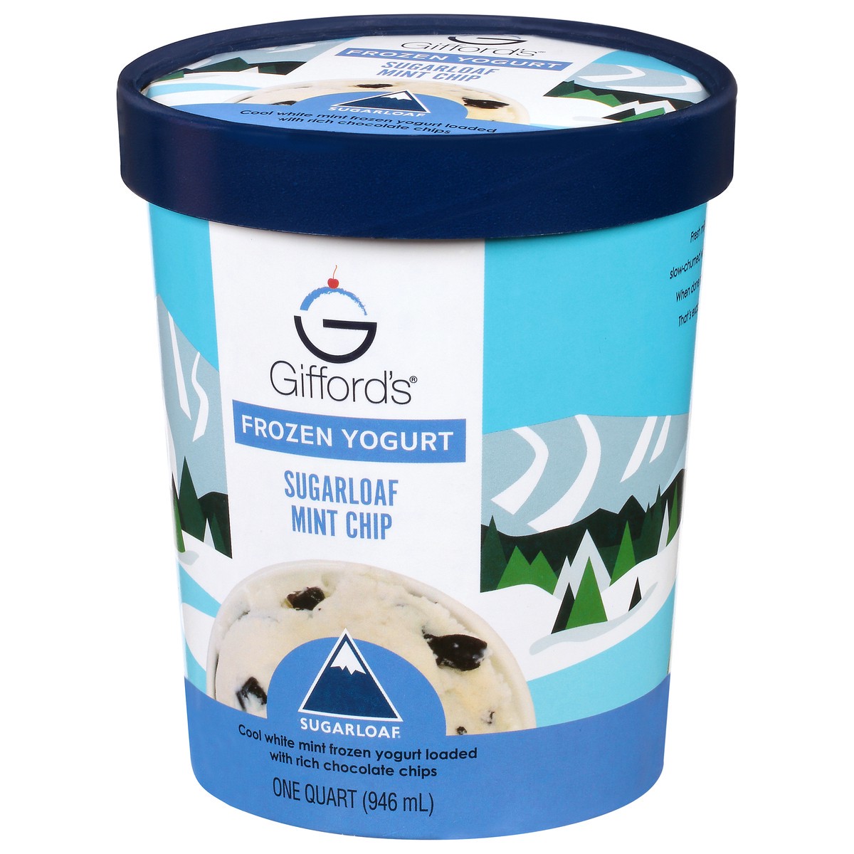 slide 3 of 9, Gifford's Ice Cream Yogurt Sugar Mint Chip, 32 fl oz