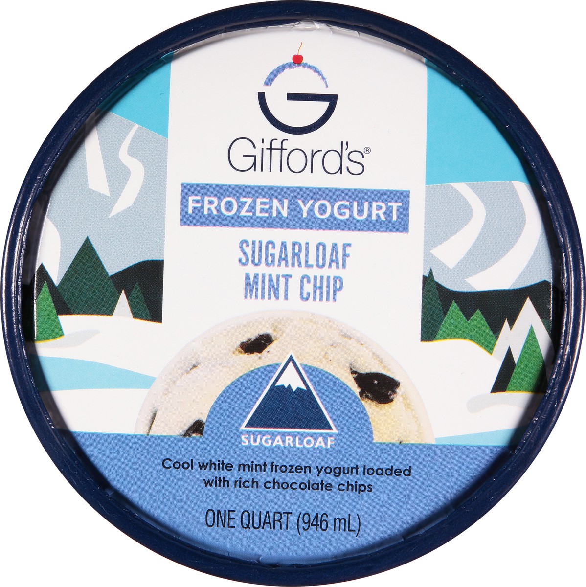 slide 9 of 9, Gifford's Ice Cream Yogurt Sugar Mint Chip, 32 fl oz