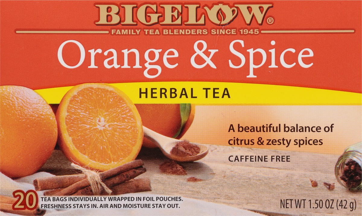 slide 3 of 11, Bigelow Orange Spice Herb Tea, 20 ct