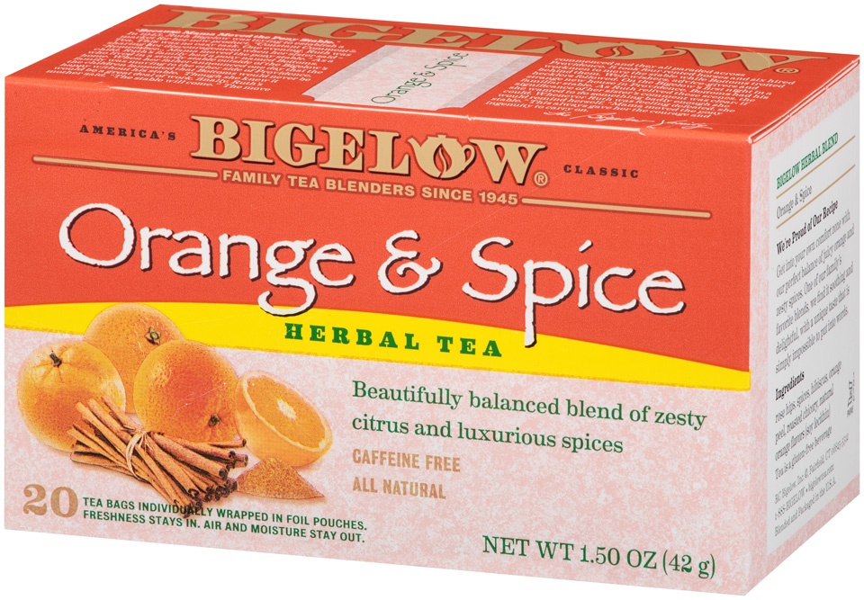 slide 4 of 7, Bigelow Orange Spice Herb Tea, 20 ct
