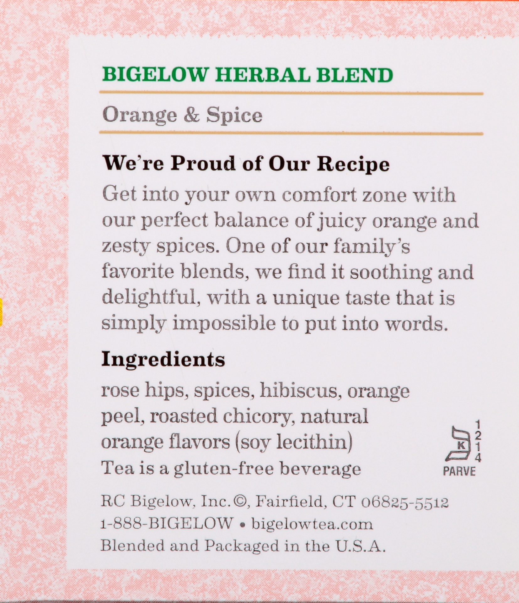 slide 7 of 7, Bigelow Orange Spice Herb Tea, 20 ct