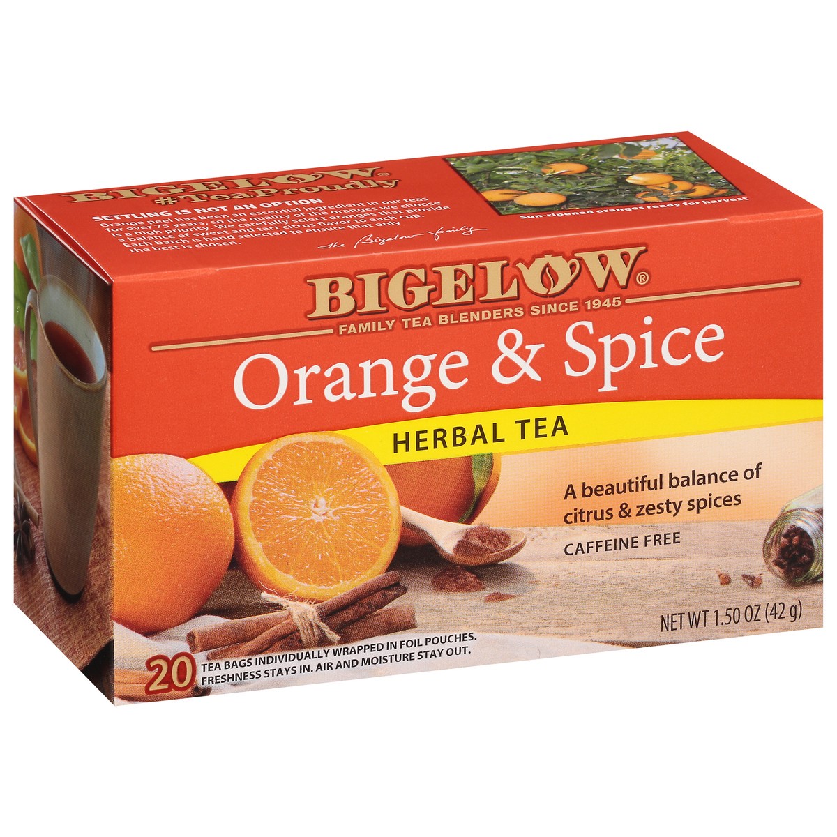 slide 10 of 11, Bigelow Orange Spice Herb Tea, 20 ct