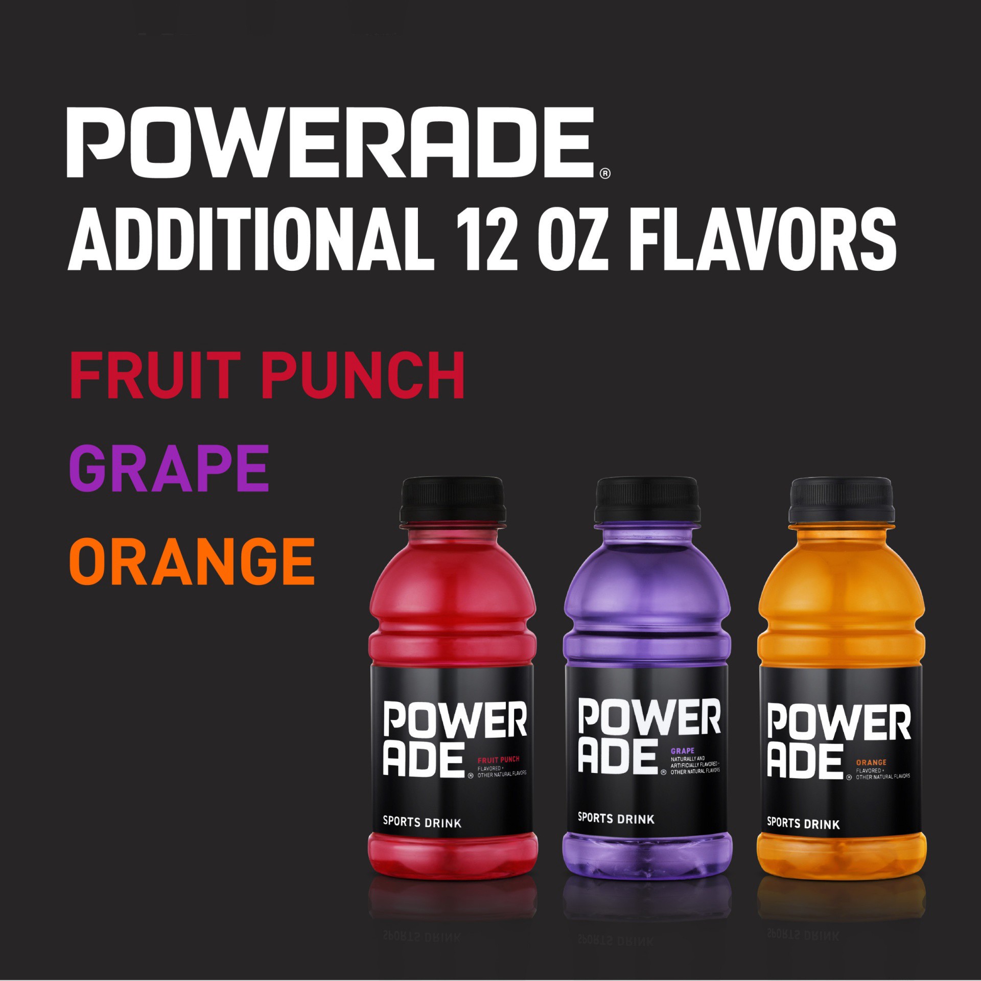 slide 9 of 9, POWERADE Mountain Berry Blast, ION4 Electrolyte Enhanced Fruit Flavored Sports Drink w/ Vitamins B3, B6, and B12, Replenish Sodium, Calcium, Potassium, Magnesium, 12 fl oz, 12 Pack, 144 fl oz