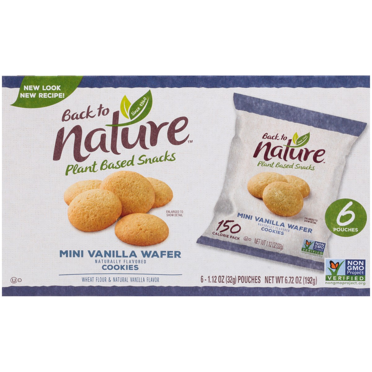 slide 5 of 9, Back to Nature™ Mini Vanilla Wafer Cookies 6-1.12 oz. Pouches, 6.72 oz