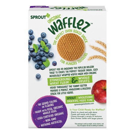 slide 42 of 42, Sprout Organic Blueberry Apple Wafflez 5 - 0.63 oz Packets, 5 ct