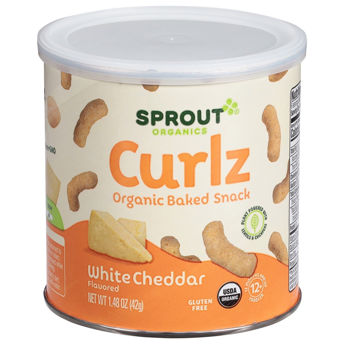 slide 8 of 14, Sprout Organics Organic Curls White Cheddar Flavored Baked Snack 1.48 oz, 1.48 oz