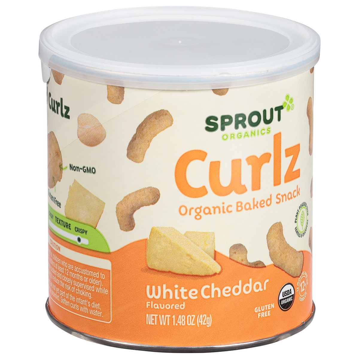 slide 10 of 14, Sprout Organics Organic Curls White Cheddar Flavored Baked Snack 1.48 oz, 1.48 oz