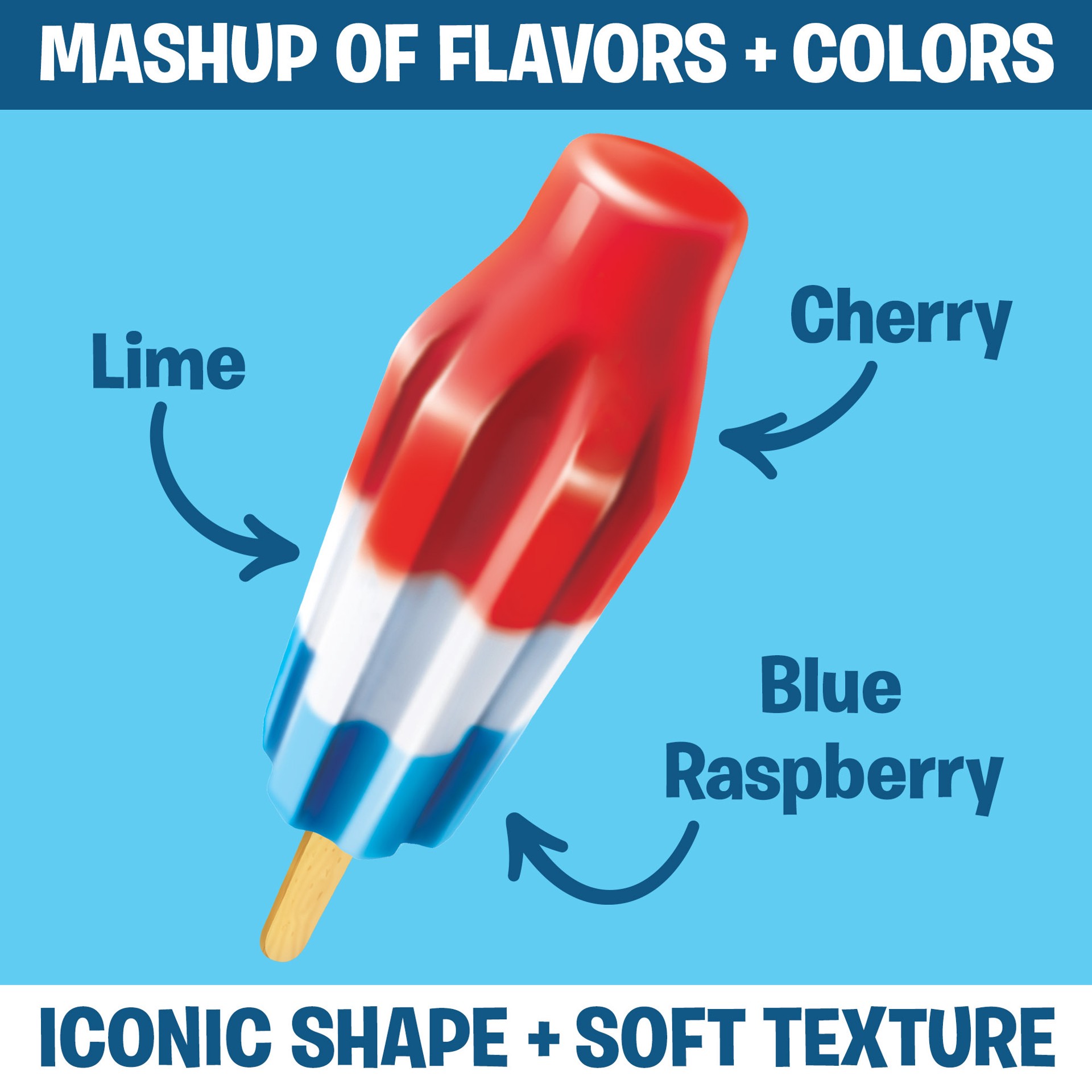 slide 3 of 5, Bomb Pop Sugar Free Original Ice Pop 12Ct, 21 fl oz