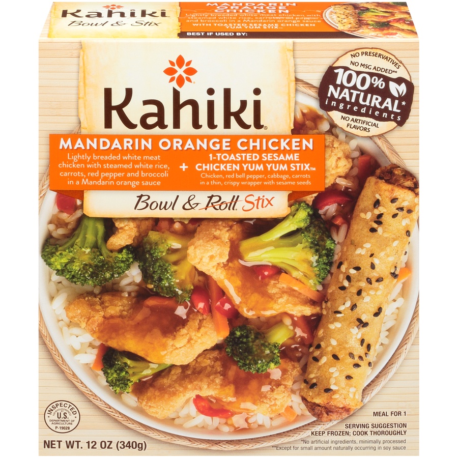 slide 1 of 8, Kahiki Bowl & Stix Mandarin Orange Chicken, 12 oz