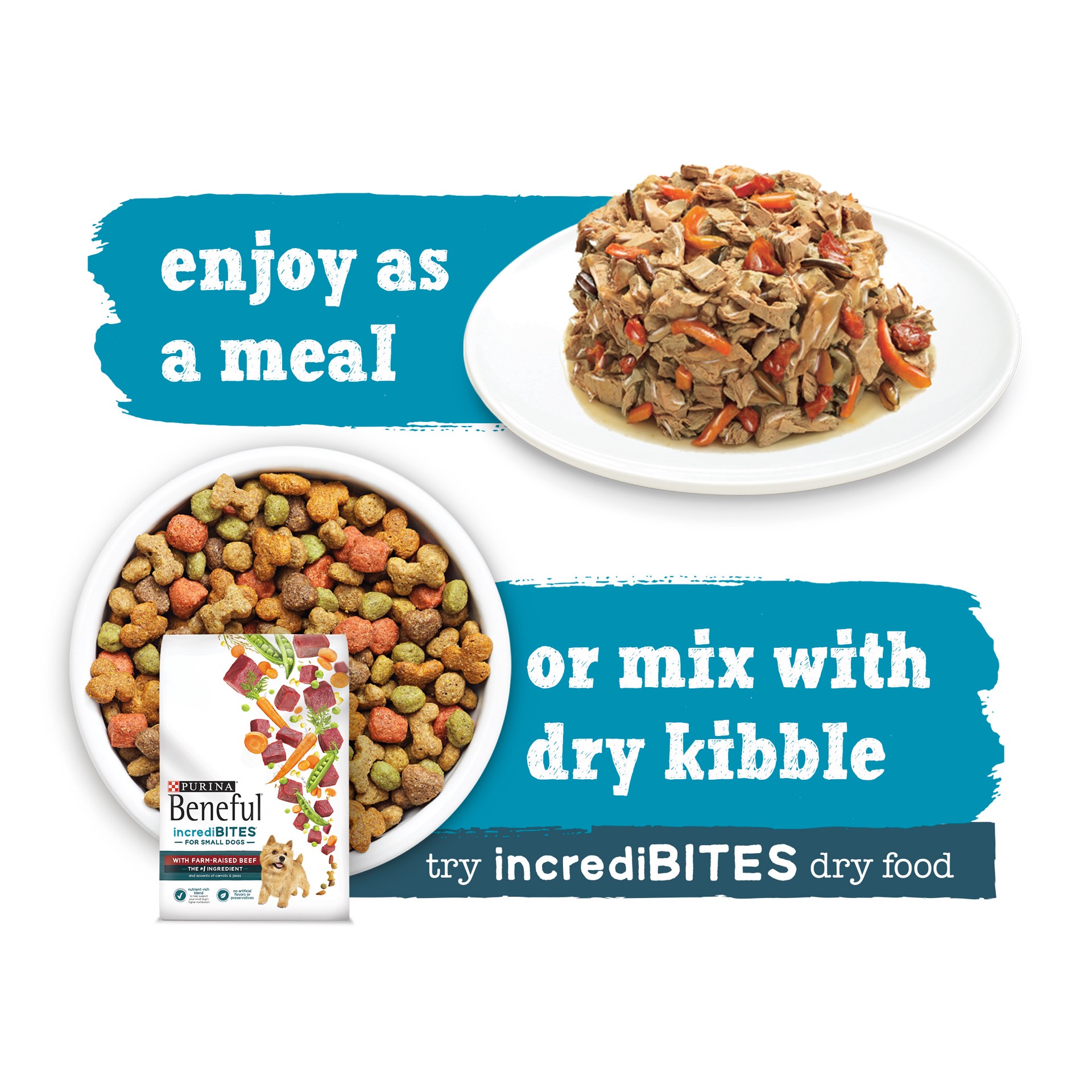 slide 3 of 9, Beneful Purina Beneful Small Breed Wet Dog Food With Gravy, IncrediBites with Real Salmon, 3 ct; 3 oz