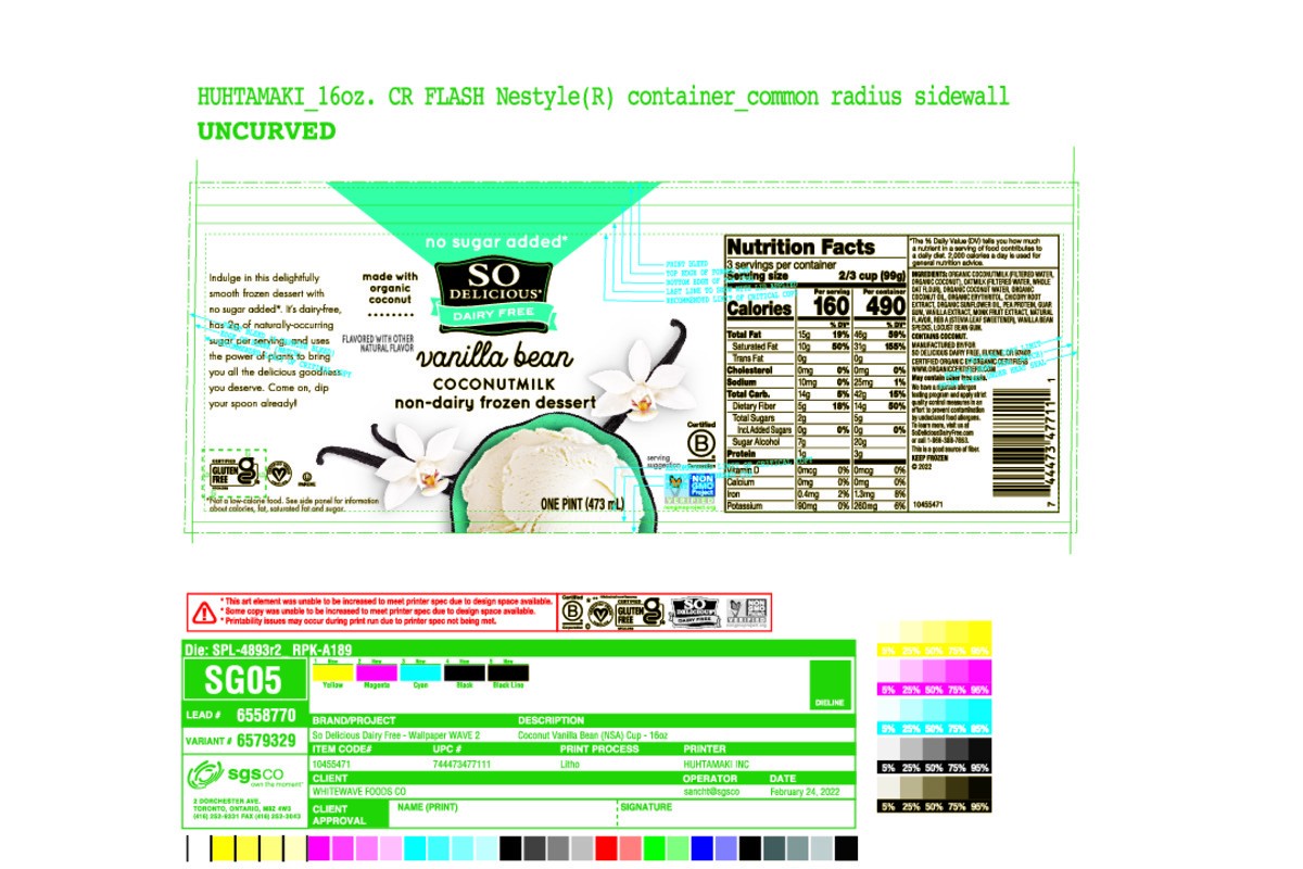 slide 7 of 14, So Delicious ZERO Added Sugar Coconut Milk Frozen Dessert, Coconut Vanilla Bean, Dairy Free, Vegan, Non-GMO, Kosher, 1 Pint Container, 1 pint
