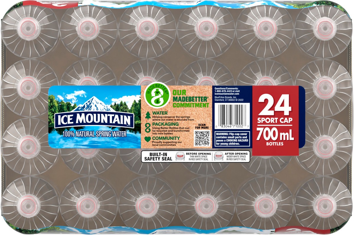 slide 3 of 8, ICE MOUNTAIN Brand 100% Natural Spring Water, (Pack of 24) - 23.7 oz, 23.7 oz