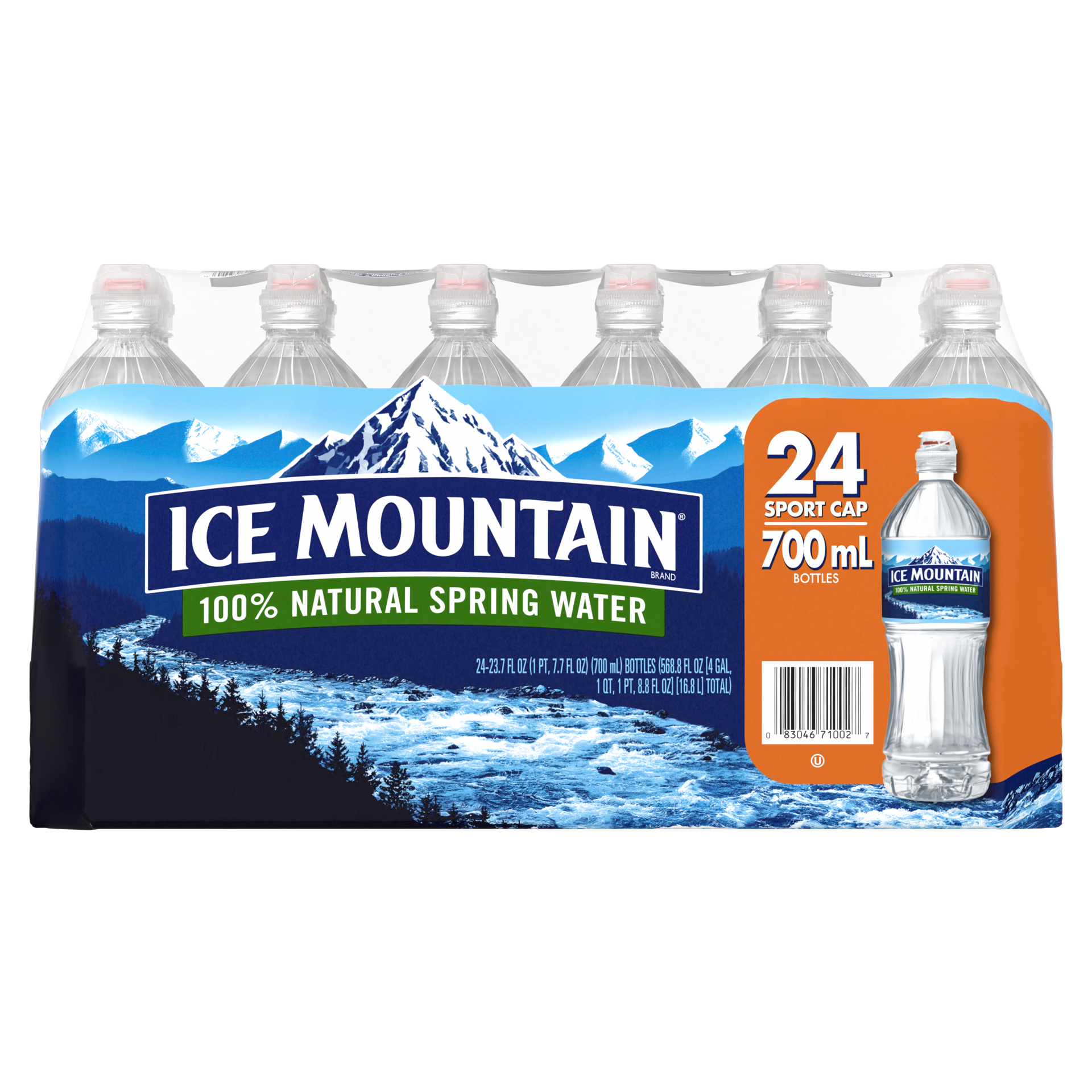 slide 1 of 8, ICE MOUNTAIN Brand 100% Natural Spring Water, (Pack of 24) - 23.7 oz, 23.7 oz