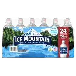 ICE MOUNTAIN Brand 100% Natural Spring Water, 23.7-ounce plastic bottles (Pack of 24)
