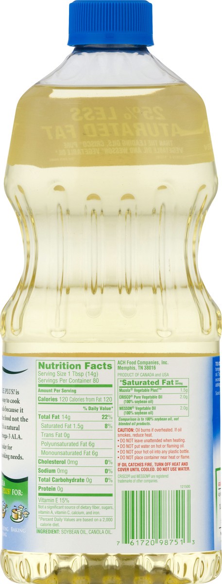 slide 8 of 9, Mazola Vegetable Oil, 40 ct