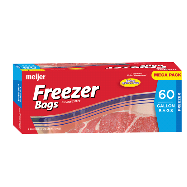 slide 12 of 13, Meijer Gallon Freezer Bags Mega Pack, 60 ct