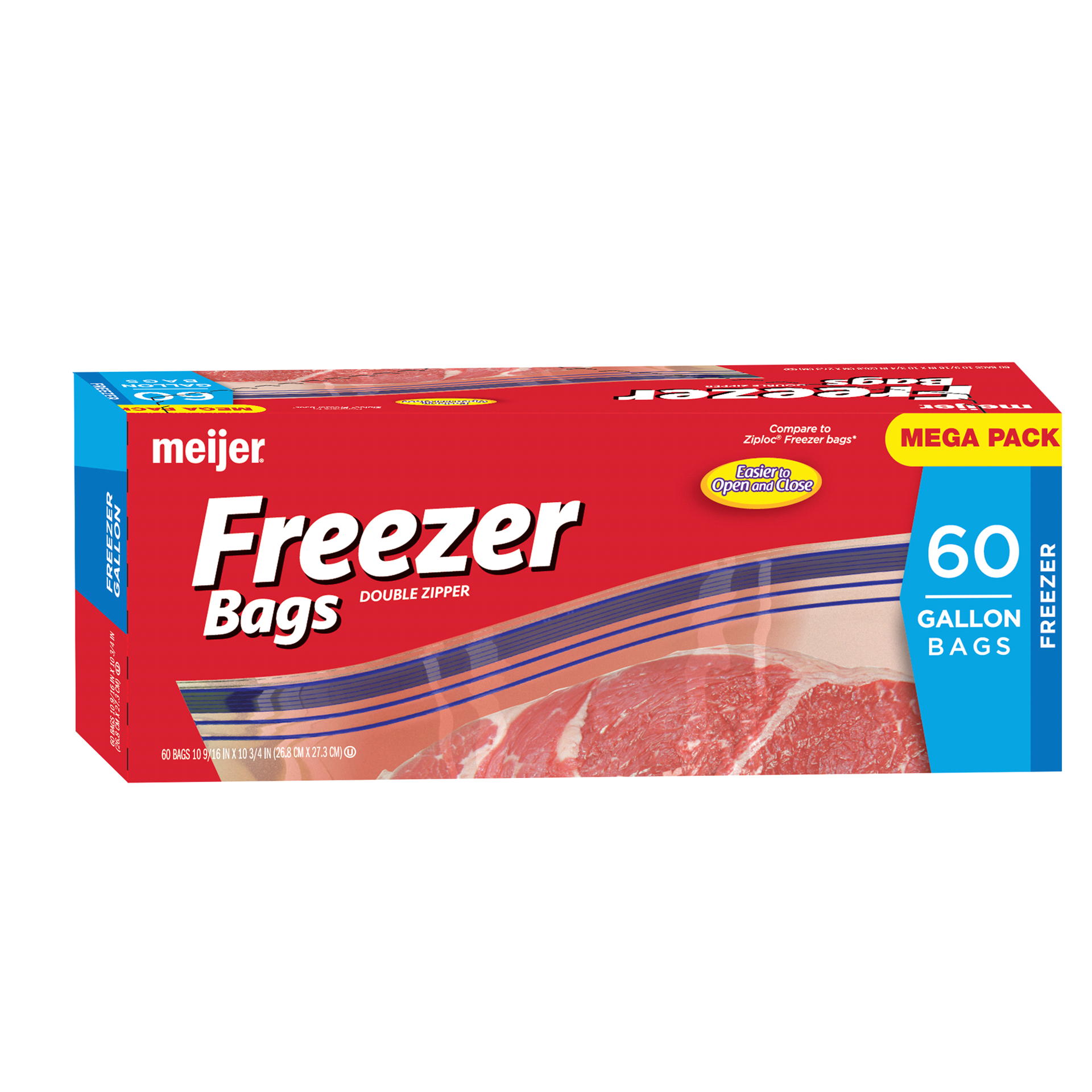 slide 13 of 13, Meijer Gallon Freezer Bags Mega Pack, 60 ct