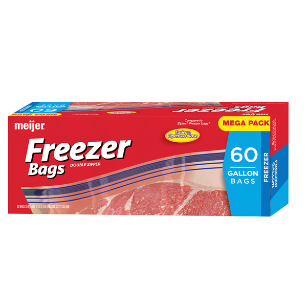 slide 4 of 13, Meijer Gallon Freezer Bags Mega Pack, 60 ct