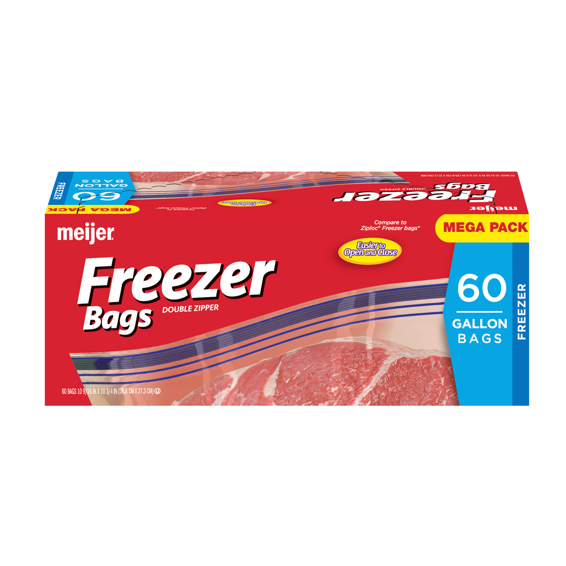 slide 1 of 13, Meijer Gallon Freezer Bags Mega Pack, 60 ct