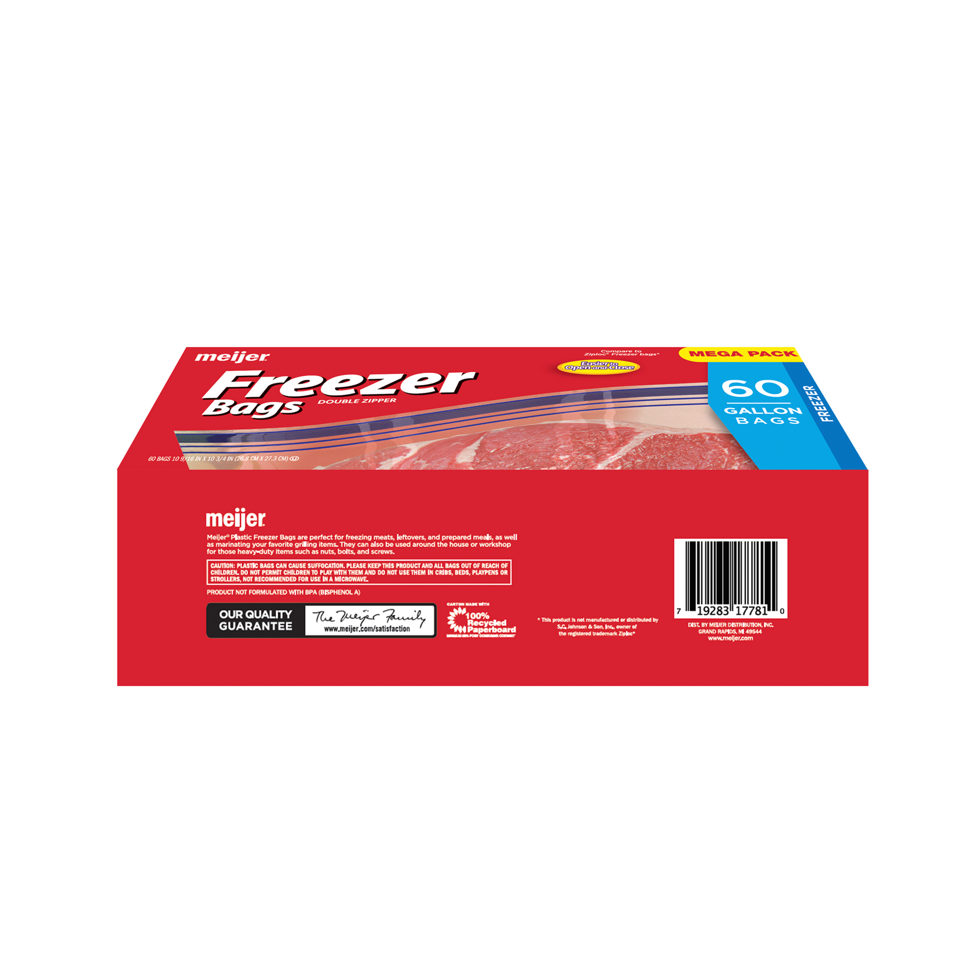 slide 9 of 13, Meijer Gallon Freezer Bags Mega Pack, 60 ct