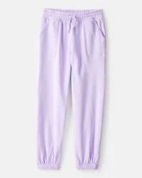 Oshkosh Girls DayDream Fleece Knit Drawstring Joggers - Purple Lavender 12