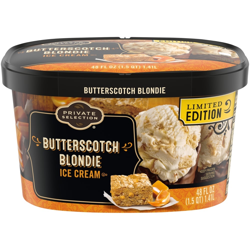 slide 1 of 1, Private Selection Butterscotch Blondie Ice Cream, 1.5 qt