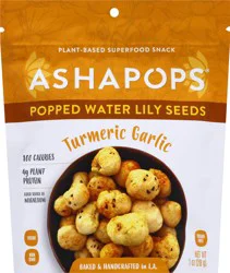 Ashapops Popped Water Lily Seeds Turmeric Garlic Popped Snack - 1 oz