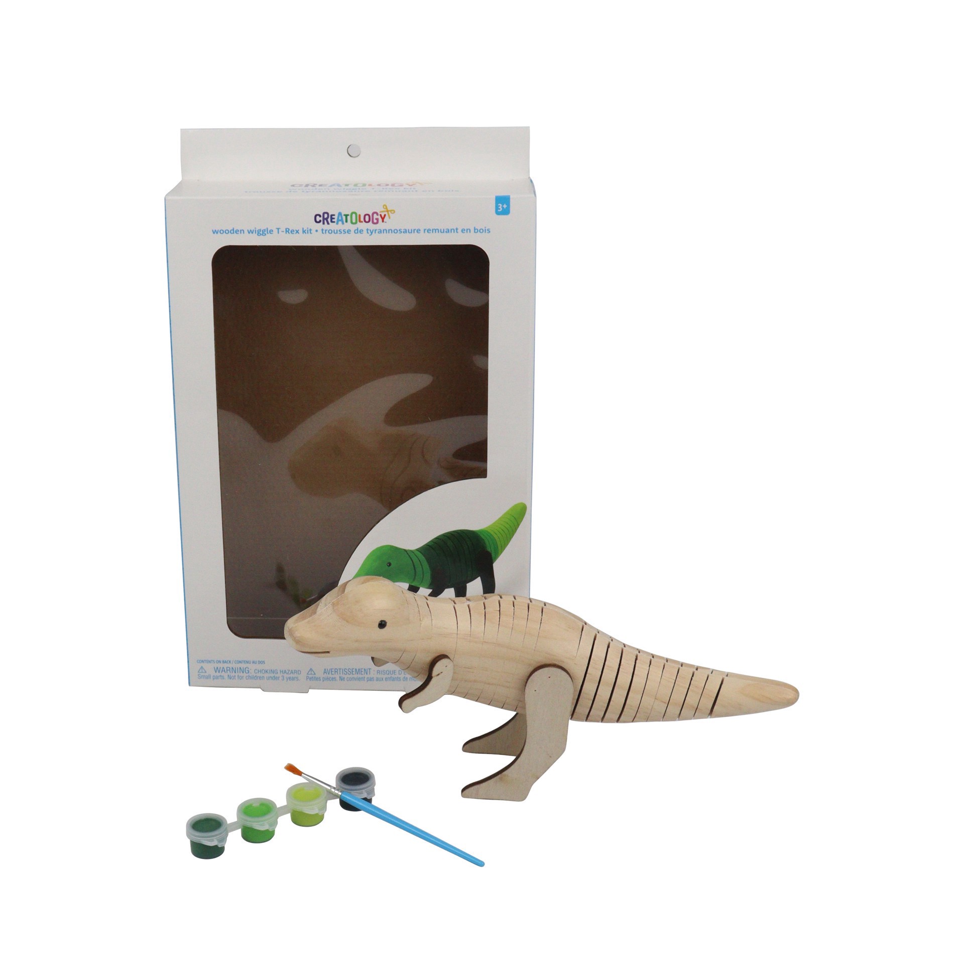 slide 5 of 5, Wooden Wiggle T-Rex Kit By Creatology, 12.99 in x 8.07 in x 2.36 in