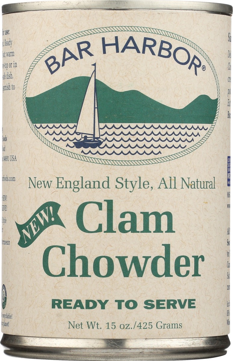 slide 1 of 11, Bar Harbor All Natural New England Style Clam Chowder - 15 oz, 15 oz