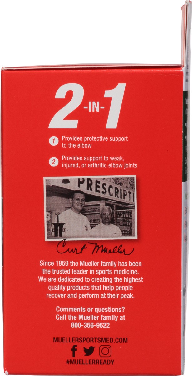 slide 8 of 9, Mueller Adj Elbow Support Green, 1 ct