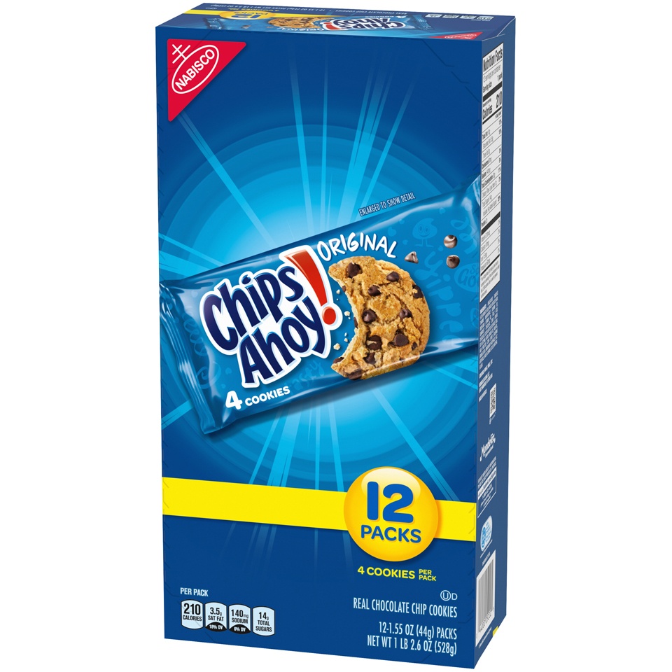 slide 4 of 9, Chips Ahoy! Chocolate Chip Cookies Single Serve Tray, 12 ct; 1.55 oz