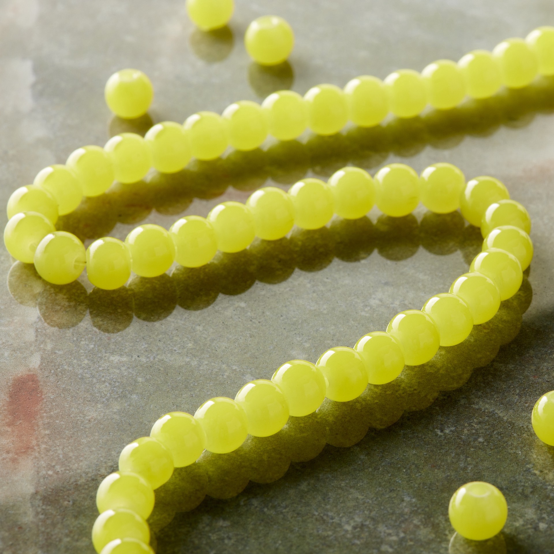 slide 3 of 3, 6mm Glass Round Beads By Bead Landing, 6 mm