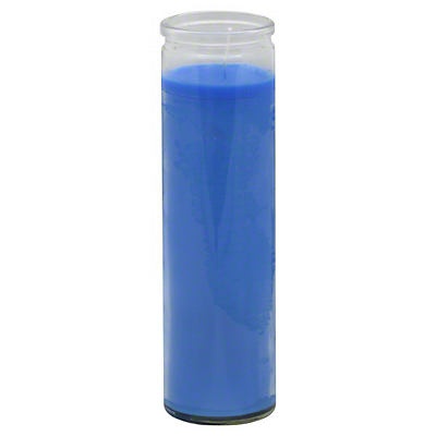 slide 1 of 1, Reed Candle Clear Glass Blue Wax Candle, 1 ct