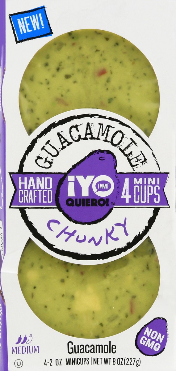 slide 4 of 14, ¡Yo Quiero! Chunky Medium Guacamole 4 - 2 oz Mini Cups, 4 ct