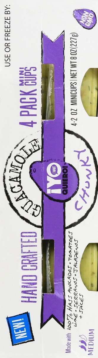 slide 3 of 14, ¡Yo Quiero! Chunky Medium Guacamole 4 - 2 oz Mini Cups, 4 ct