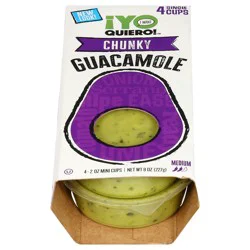 ¡Yo Quiero! Chunky Medium Guacamole 4 - 2 oz Mini Cups