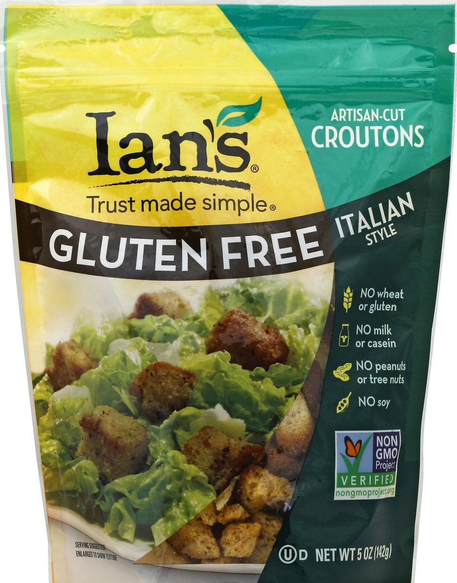 slide 3 of 3, Ian's Gluten Free Italian Style Croutons, 5 oz