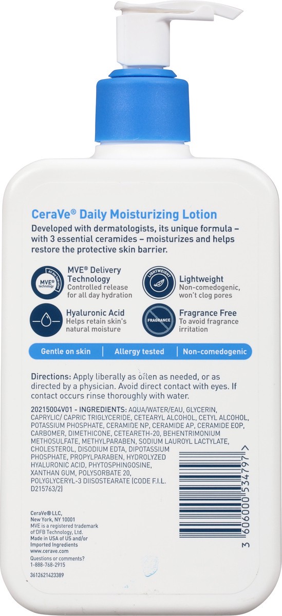 slide 3 of 9, CeraVe Value Size Lightweight Daily Moisturizing Lotion Value Size. 16 fl oz, 16 fl oz