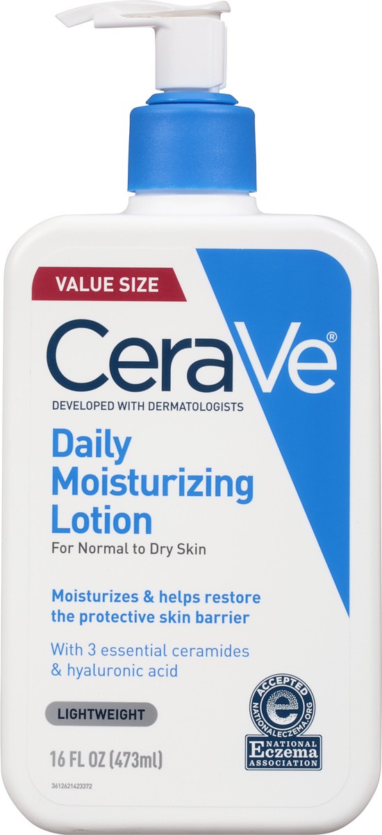 slide 4 of 9, CeraVe Value Size Lightweight Daily Moisturizing Lotion Value Size. 16 fl oz, 16 fl oz