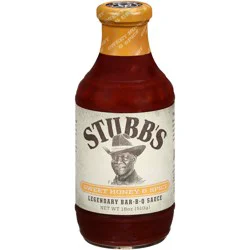 Stubb's Sweet Honey & Spice Legendary Bar B Q Sauce