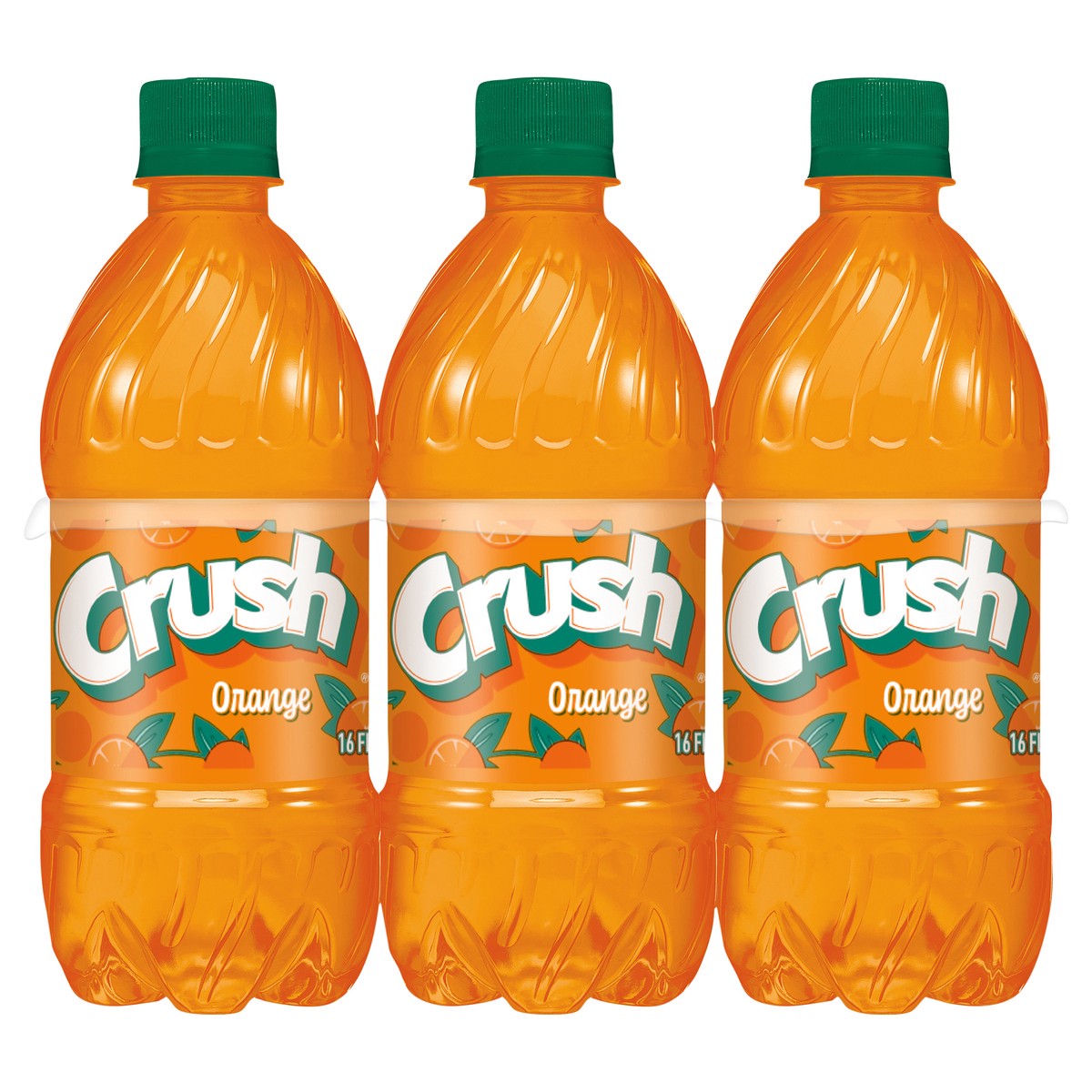 slide 1 of 7, Crush Orange Soda, 16 fl oz bottles, 6 pack, 6 ct; 16 fl oz