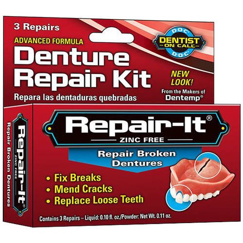 slide 1 of 1, Dentemp Doc Denture Repair Kit, 3 ct