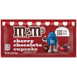 M&M's Bakery Collection Cherry Chocolate Cupcake Milk & Dark Dessert-Flavored Chocolate Candy, 1.5 oz